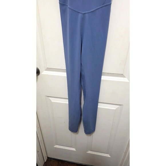 Lululemon Womens Blue Full-Length Jumpsuit Size 2 Stretch Fabric Scoop Neck Seam - Picture 8 of 8